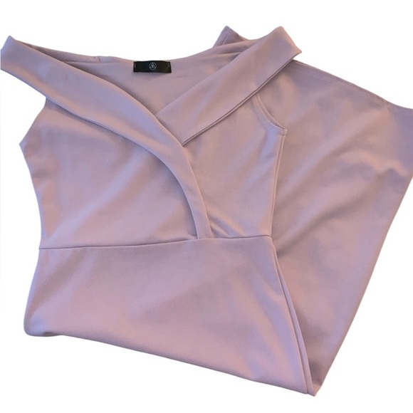 Misguided Bardot Off the Shoulder Midi Dress Lilac Lavender Dress Size 6 NWT - Picture 2 of 8